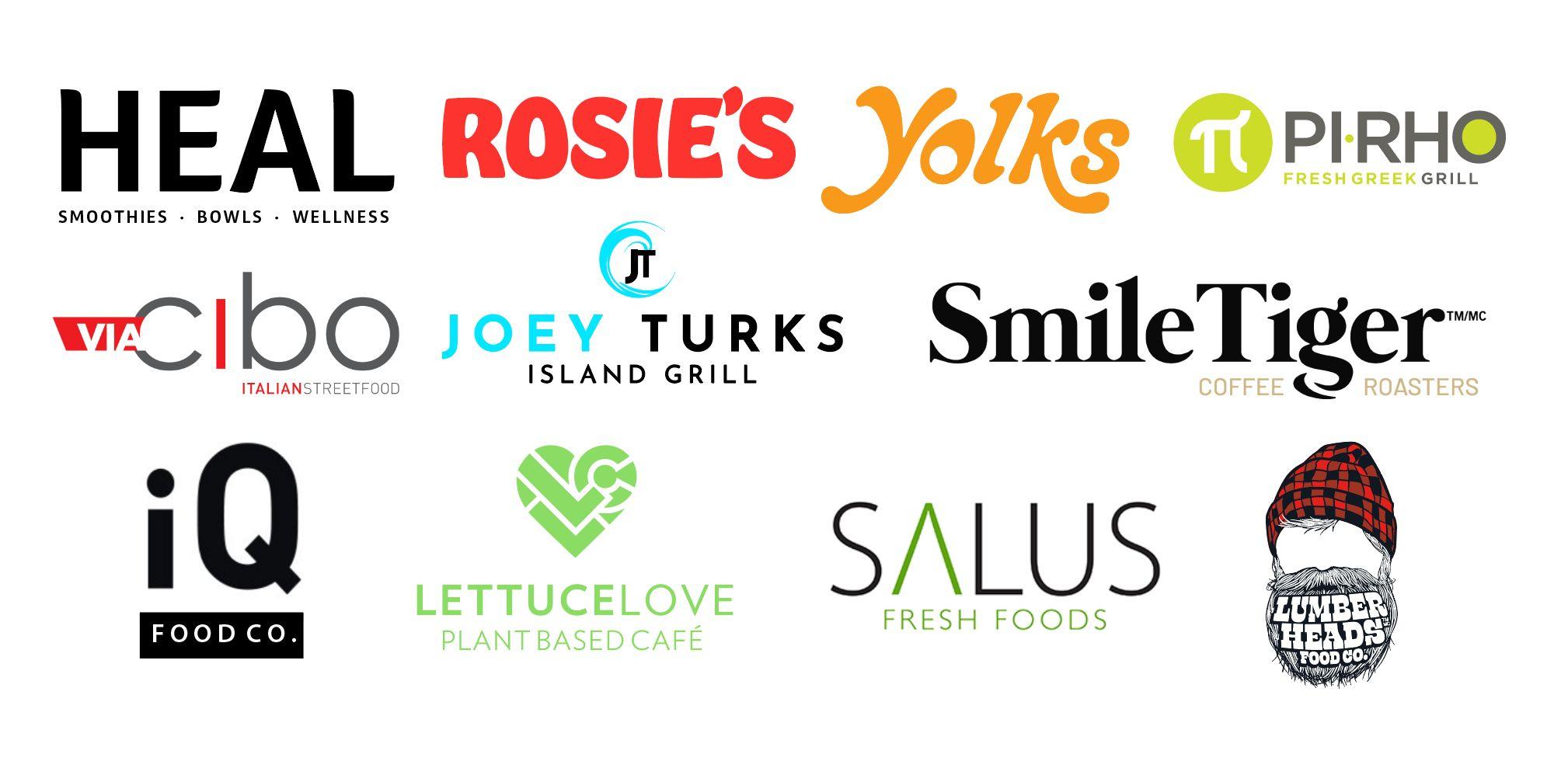 The image displays a diverse collection of food-related businesses and services, including a variety of restaurants, cafes, and food products.

AI-generated content may be incorrect.