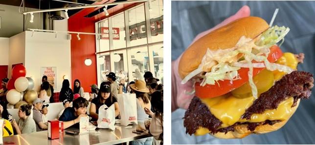 A close-up of a burger AI-generated content may be incorrect.